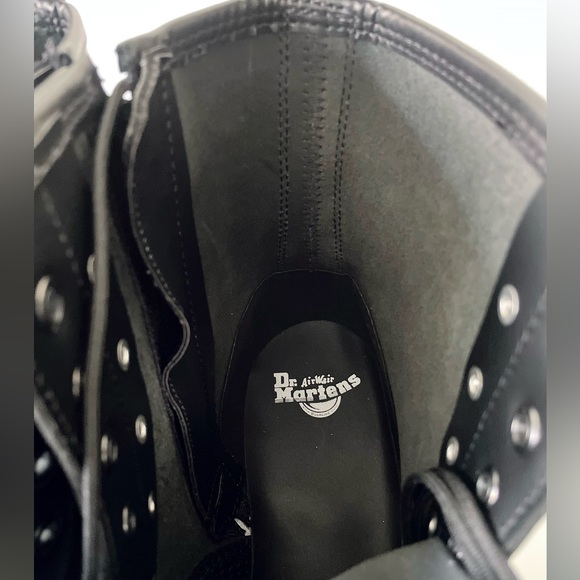 DR MARTENS 1460 Extreme Laces Polished Smooth Leather Black Boots - Picture 14 of 16